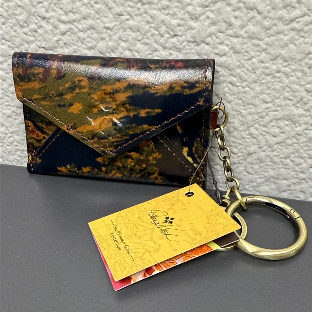 Patricia Nash Kent Countryside Multicolor Keychain Card Holder